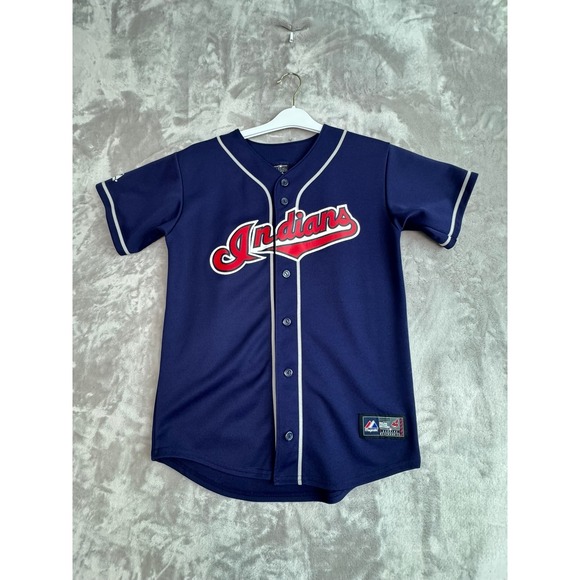 Majestic Other - Majestic Kids Cleveland Indians Sizemore 24 Baseball Jersey Youth Size L